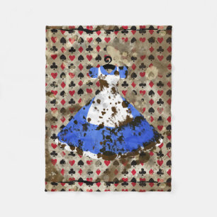 Couverture Polaire Motif affligé d'Alice du pays des merveilles