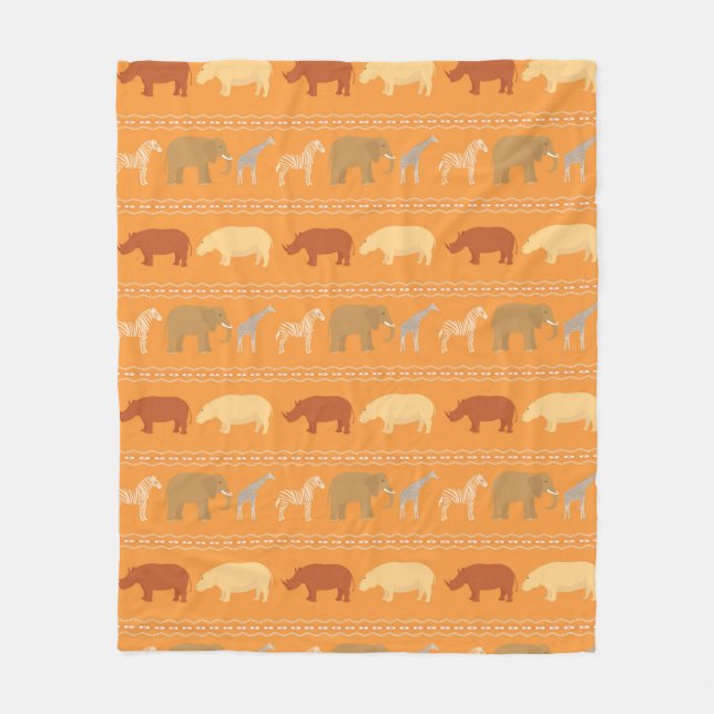 Couverture Polaire Motif africain (Devant)