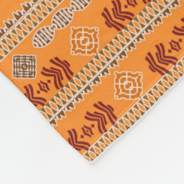 Couverture Polaire motif africain ethnique avec simbols. (Coin)