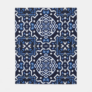 Couverture Polaire Motif africain traditionnel. Des tuiles. Limi de l