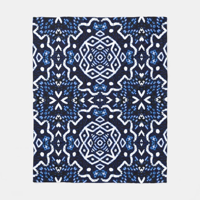 Couverture Polaire Motif africain traditionnel. Des tuiles. Limi de l (Devant)
