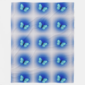 Couverture Polaire motif ailes de papillon bleu personnaliser ange gi
