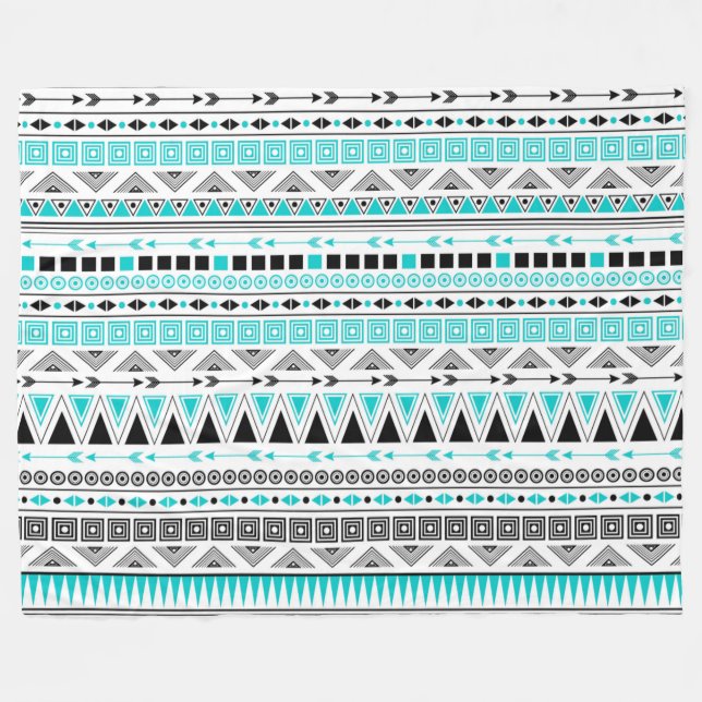 Couverture Polaire Motif amérindien (Devant (Horizontal))