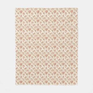 Couverture Polaire Motif Amour Cupidon Vintage
