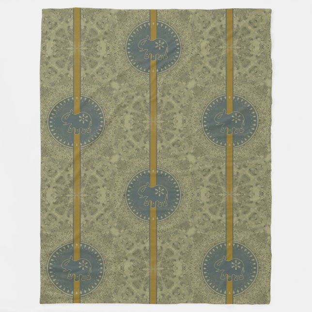 Couverture Polaire Motif animal cool - Elephant 6 (Devant)
