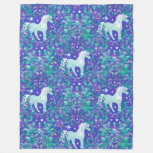 Couverture Polaire Motif animal cool - Mandala Unicorn 1