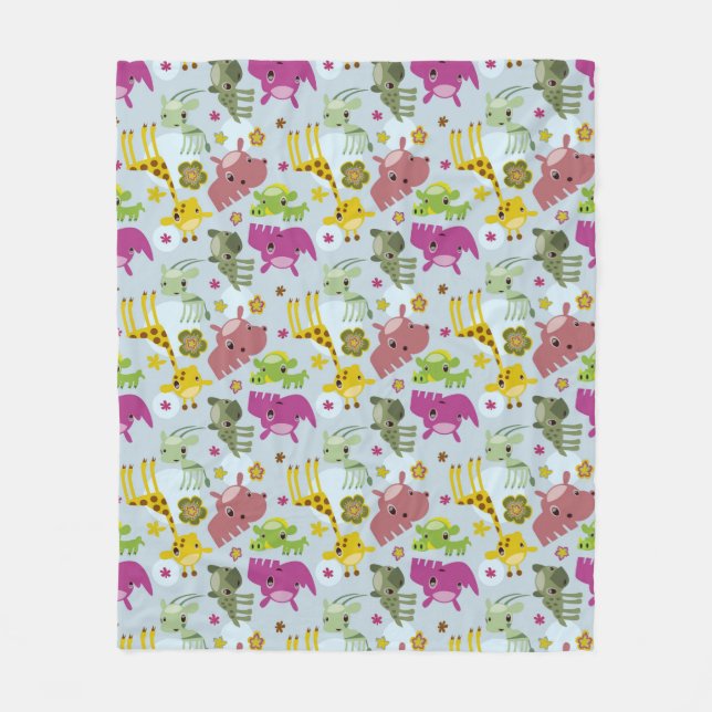Couverture Polaire motif animal de safari (Devant)