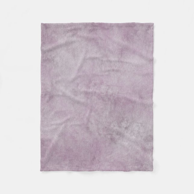 Couverture Polaire Motif aquarelle Bruyère violette (Devant)