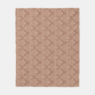 Couverture Polaire Motif Art Nouveau plume orange