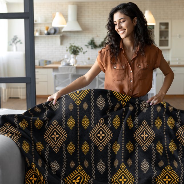 Couverture Polaire Motif autochtone Culture Boho Conception ethnique (Créateur téléchargé)