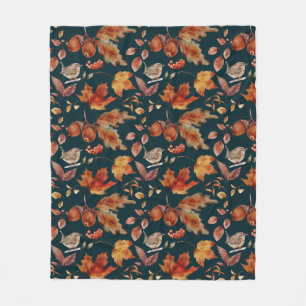 Couverture Polaire Motif automnal vintage