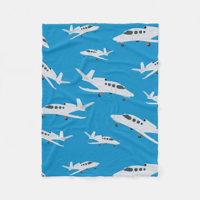 Couverture Polaire Motif avion à réaction (Devant)