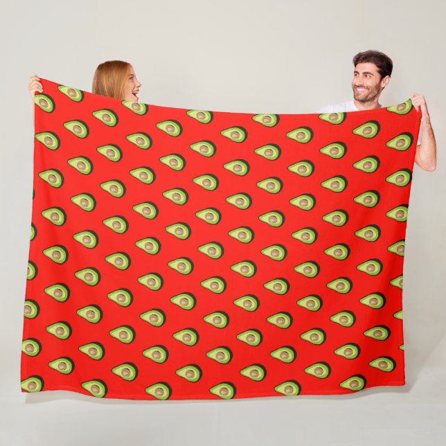 Couverture Polaire Motif Avocado (En situation)