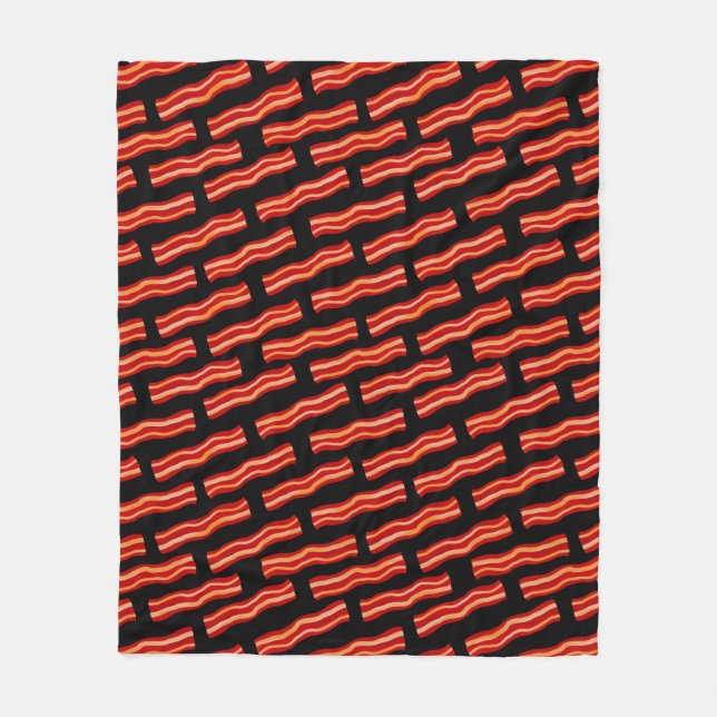 Couverture Polaire Motif Bacon savoureux (Devant)
