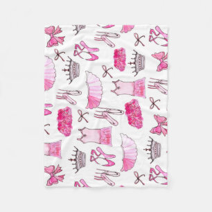 Couverture Polaire Motif Ballerina en aquarelle