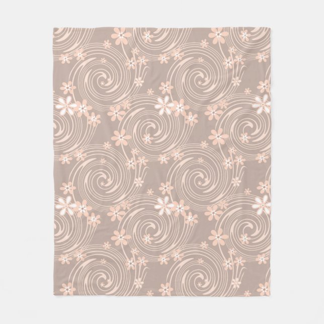 Couverture Polaire Motif beige (Devant)