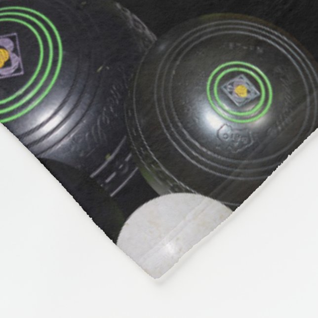 Couverture Polaire Motif Black White Lawn Bowls, (Coin)