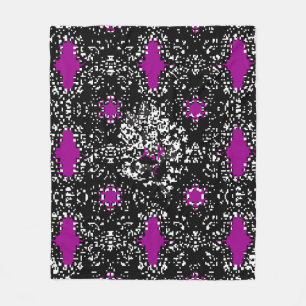 Couverture Polaire Motif blanc classique oriental sans charme. VINTAG