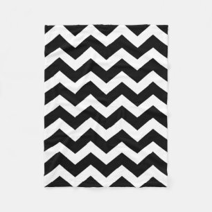Couverture Polaire Motif blanc noir moderne de Chevron