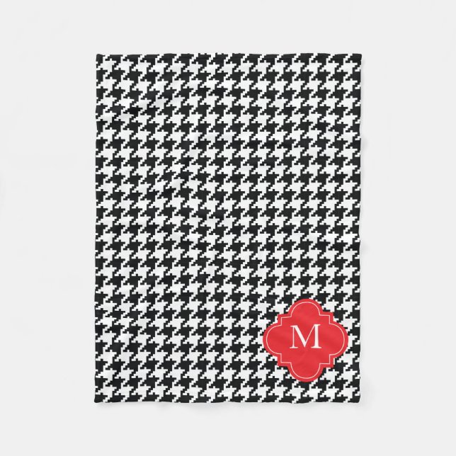 Couverture Polaire Motif blanc noir rouge personnalisé de (Devant)