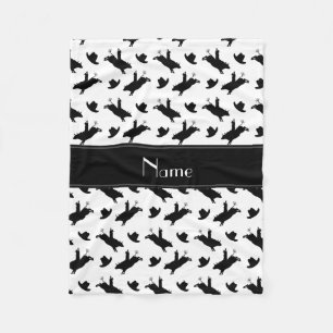 Couverture Polaire Motif blanc nommé personnalisé d'équitation de