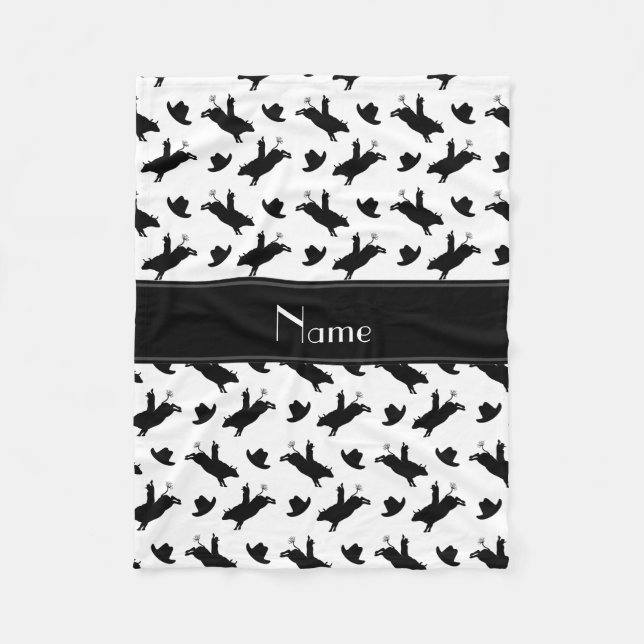 Couverture Polaire Motif blanc nommé personnalisé d'équitation de (Devant)