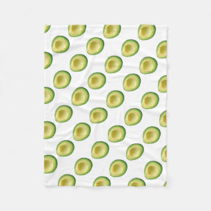 Couverture Polaire Motif blanc vert Avocados Yum 4Amy