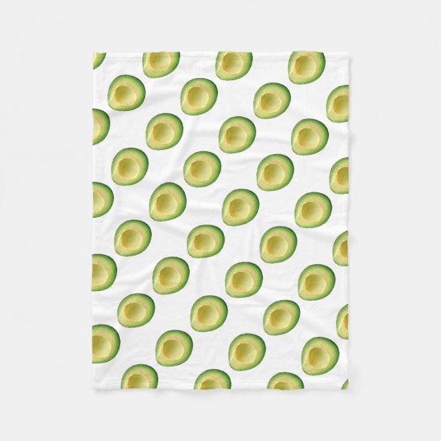 Couverture Polaire Motif blanc vert Avocados Yum 4Amy (Devant)