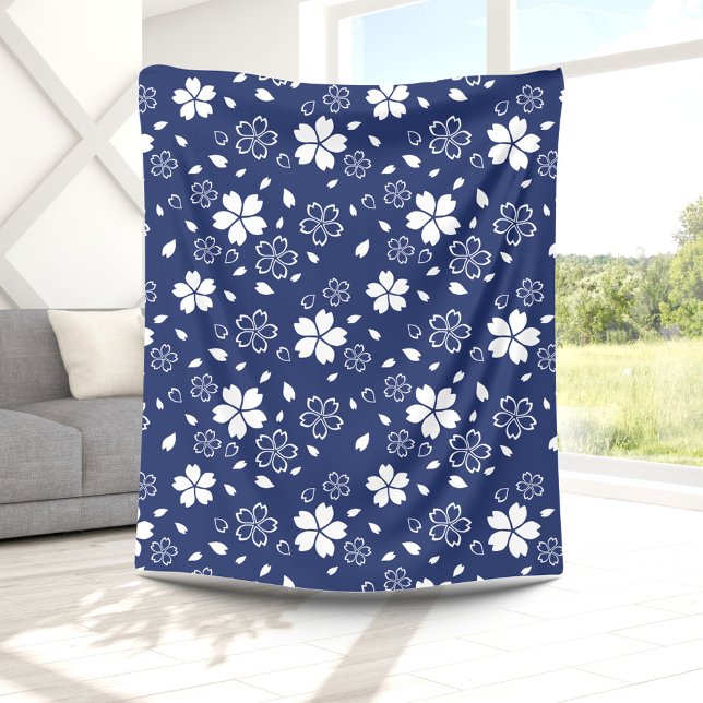 Couverture Polaire Motif Blue Sakura (Créateur téléchargé)