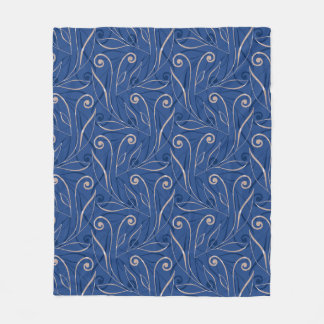 Couverture Polaire Motif Blue Swirls