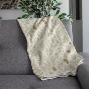 Couverture Polaire Motif botanique d'automne Rêves d'automne