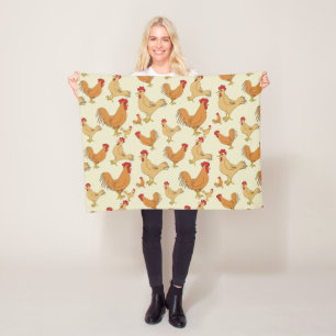 Couverture Polaire Motif Brown de conception du poulet