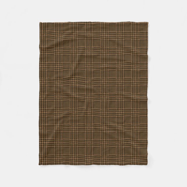 Couverture Polaire Motif Brown de Houndstooth Coche de verre (Devant)