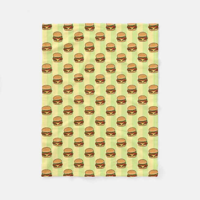 Couverture Polaire Motif Burger (Devant)