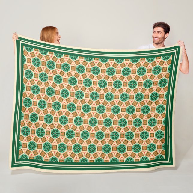 Couverture Polaire Motif byzantin (En situation)