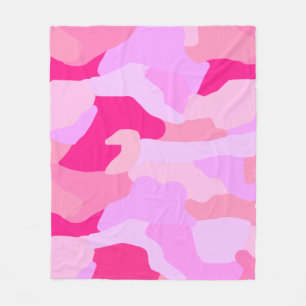 Couverture Polaire Motif Camo rose