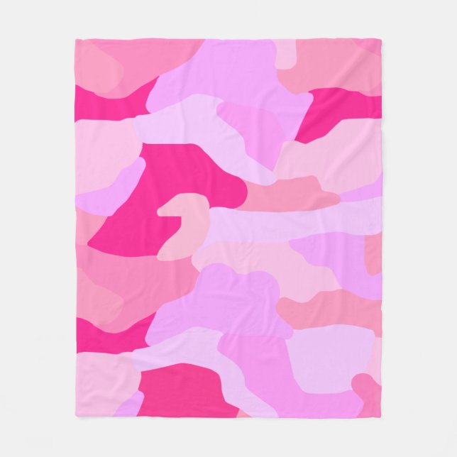 Couverture Polaire Motif Camo rose (Devant)