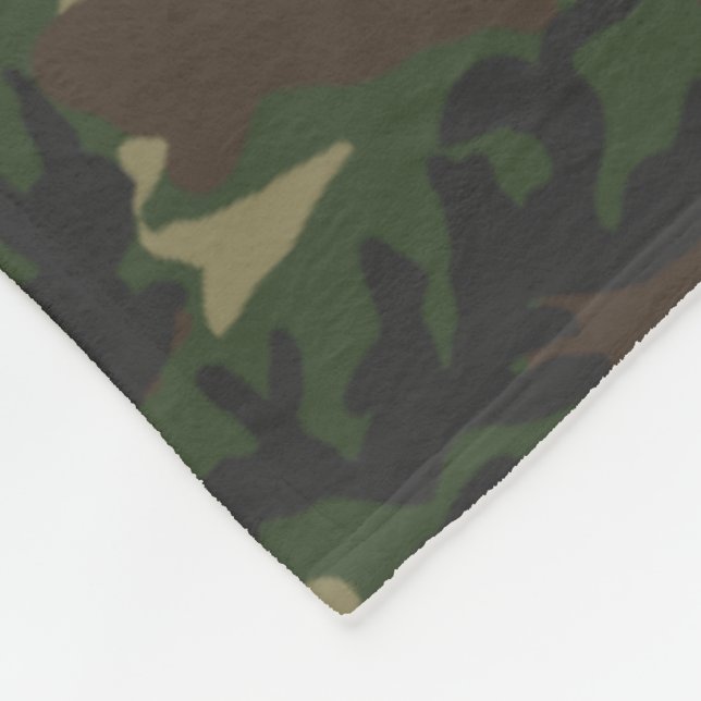Couverture Polaire Motif Camo Woodland (Coin)