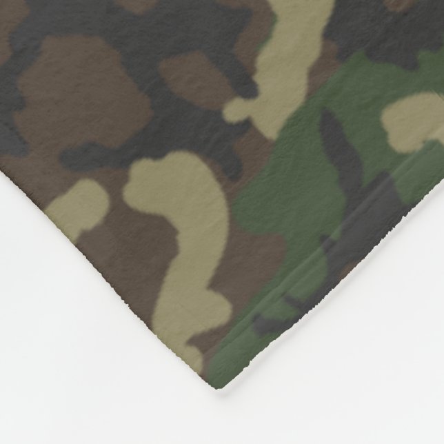 Couverture Polaire Motif Camo Woodland (Coin)