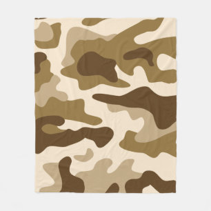 Couverture Polaire Motif camouflage beige