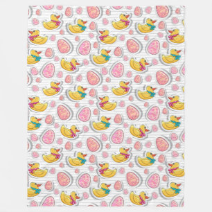 Couverture Polaire Motif Canard Et Oeufs De Pâques