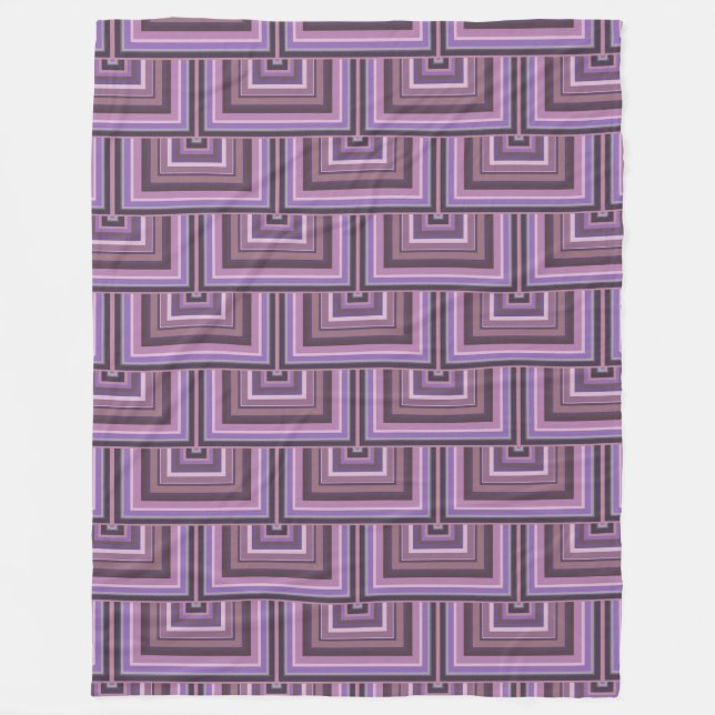 Couverture Polaire Motif carré rayures (Devant)