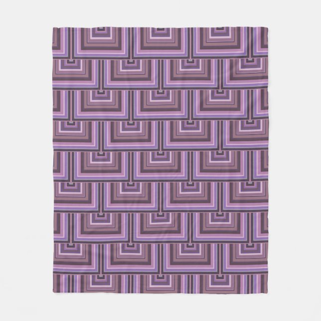Couverture Polaire Motif carré rayures (Devant)
