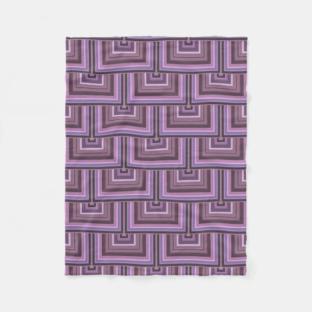 Couverture Polaire Motif carré rayures (Devant)