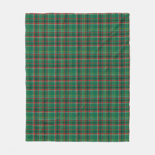 Couverture Polaire Motif carreau de Noël vert-23914