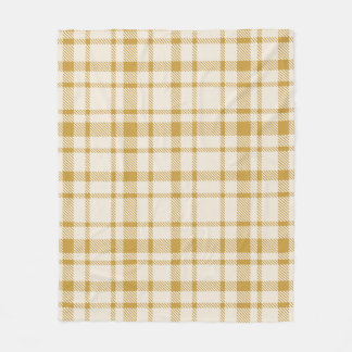 Couverture Polaire Motif carreauté classique à tartan - Jaune et crèm