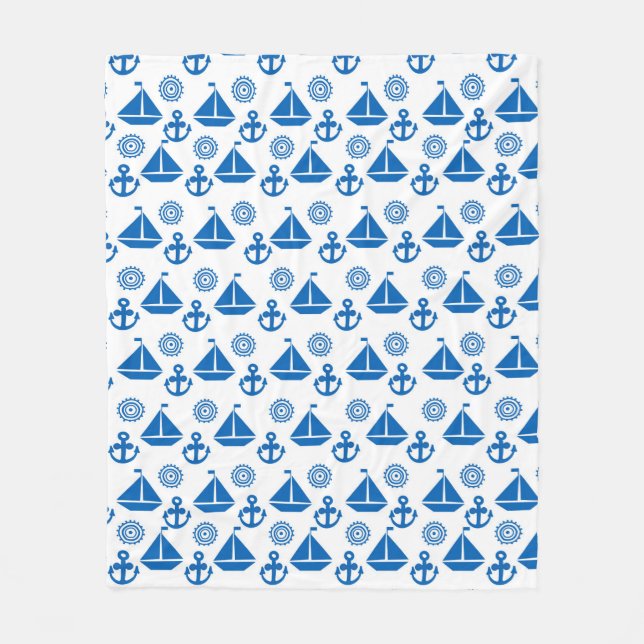 Couverture Polaire Motif Cartoon Sail Boat (Devant)