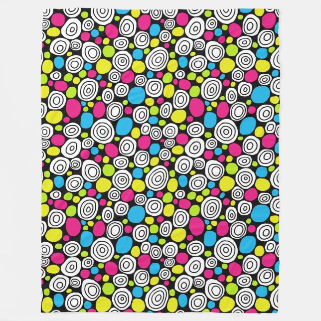 Couverture Polaire Motif Cercles 210819 - Couleurs 02 (Devant)