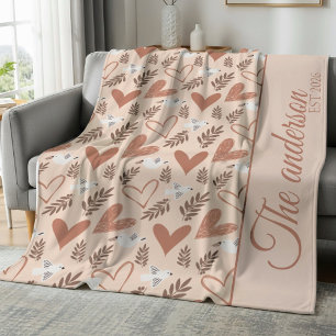 Couverture Polaire Motif chrétien personnalisé Dove & Heart
