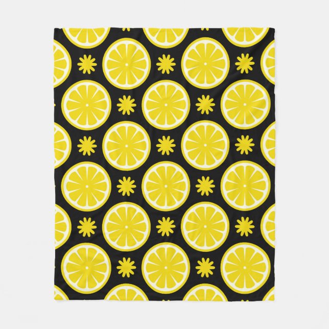 Couverture Polaire Motif Citron (Devant)